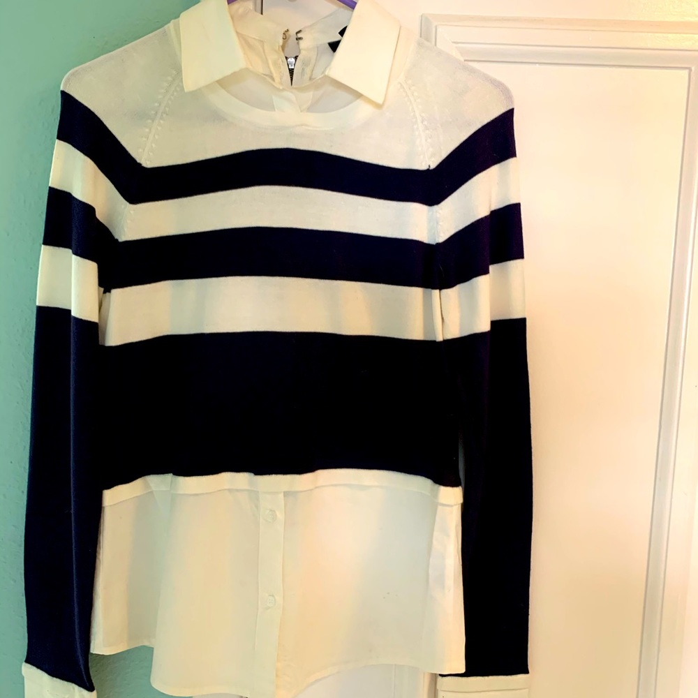 The Limited Sweater shirt , blue/white